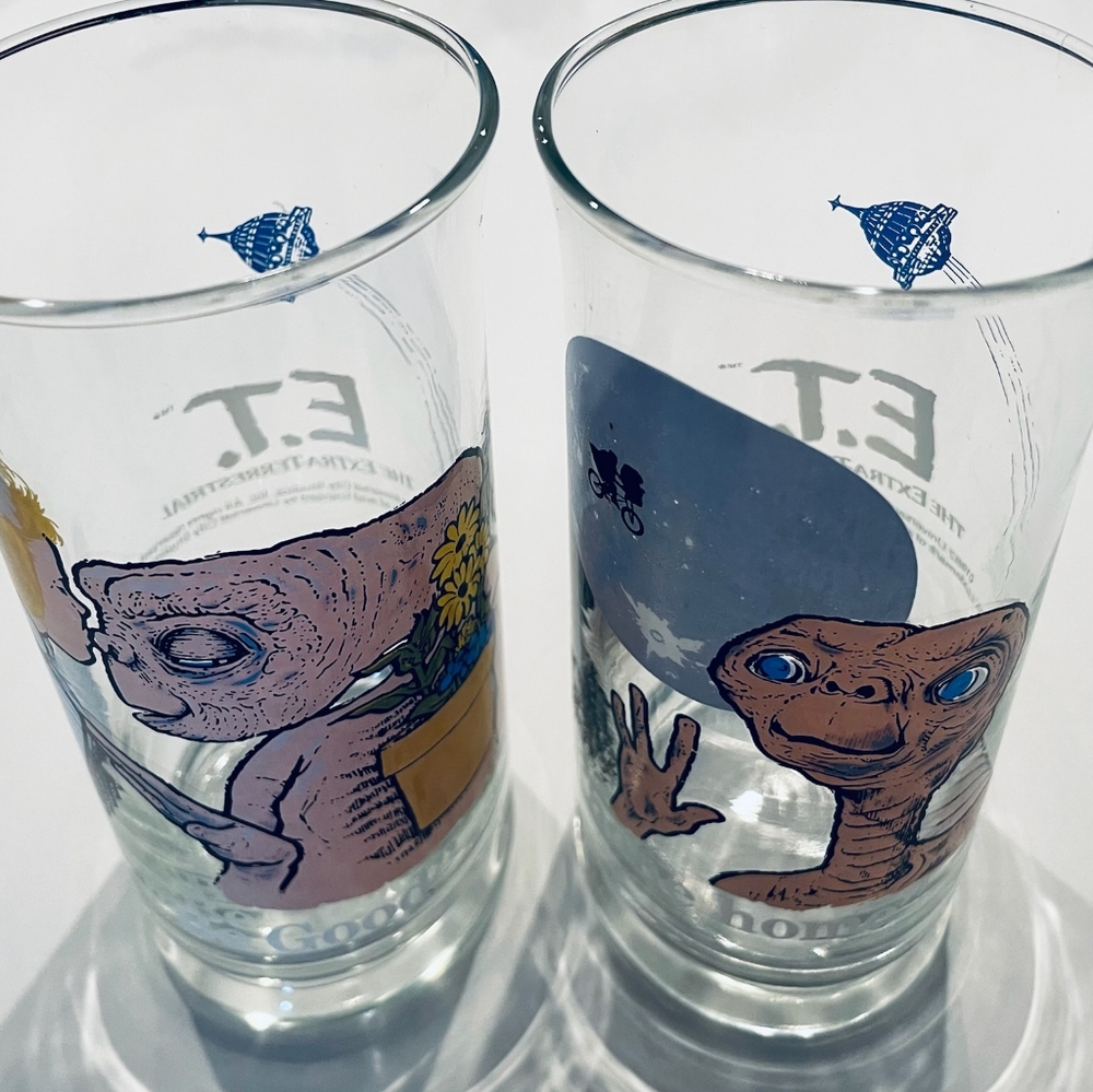 E.T. Phone Home Be Good Collector's Edition Pair Of Tumblers